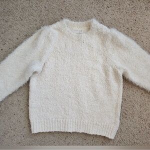 By Anthropologie Knit Sweater with Feathery Sleeves - super soft